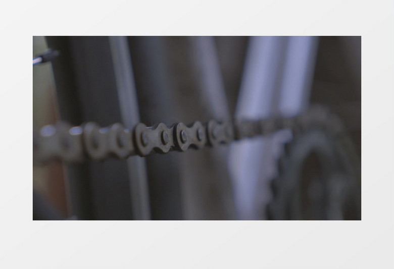 自行车上的链条实拍视频素材