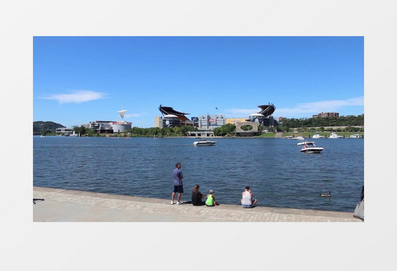 美国宾夕法尼亚宾夕法尼亚河流上的皮艇实拍视频素材