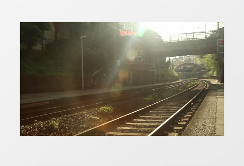 意大利火车轨道铁轨实拍视频素材
