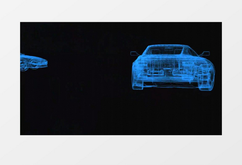 高清拍摄蓝色框架汽车实拍视频