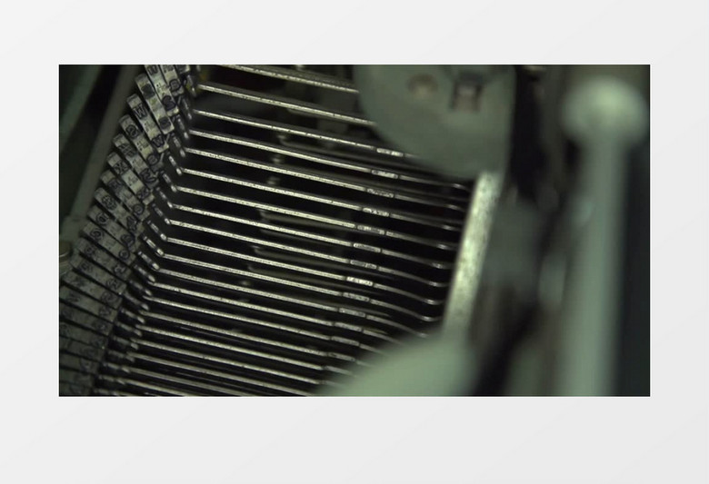 古典复古打字机机械实拍视频素材