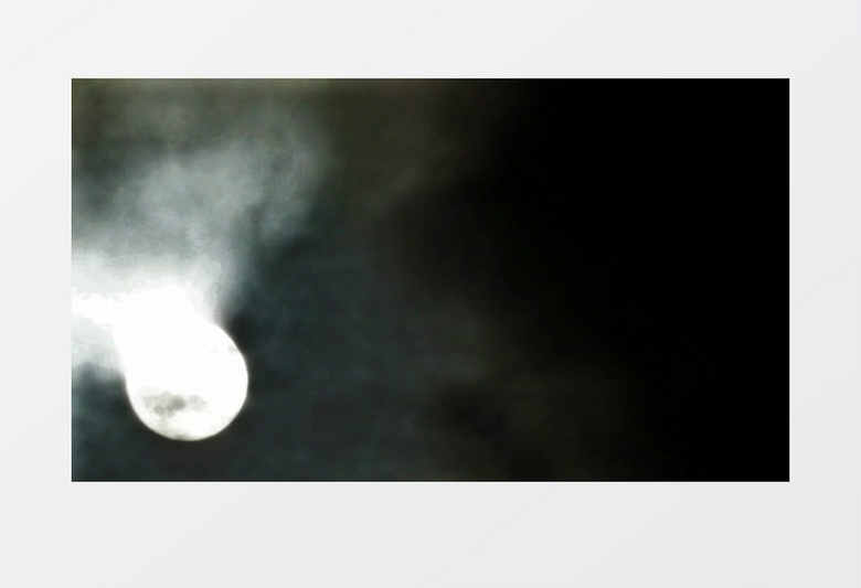 在乌云中穿行的月亮视频素材