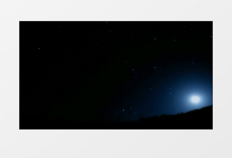 夜空斗转星移实拍视频