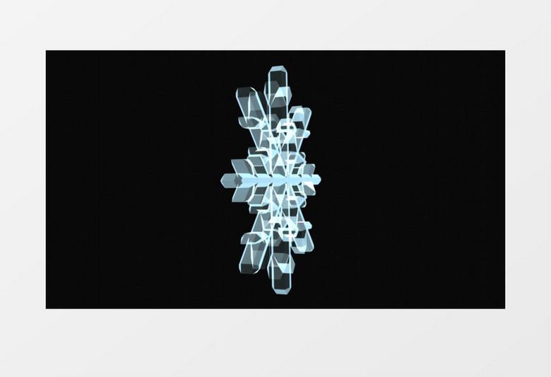 多角度展示水晶雪花视频素材