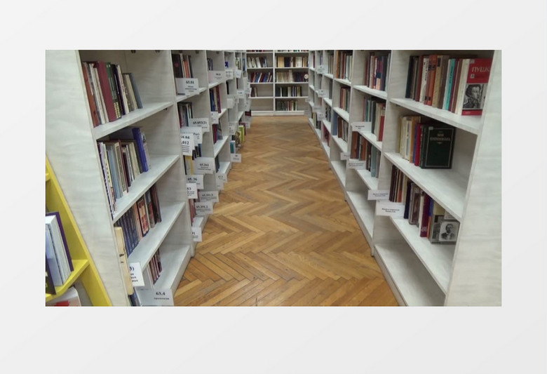 安静的图书馆实拍视频MP4