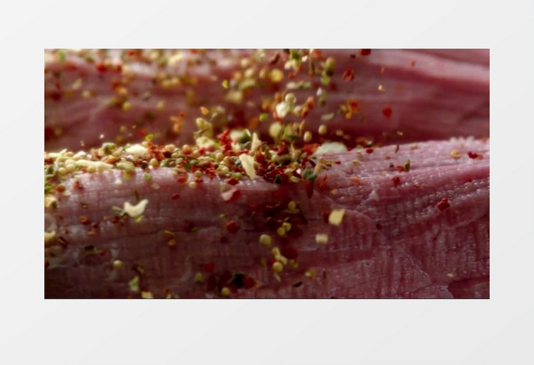 切肉烤肉煎蛋美食实拍视频素材
