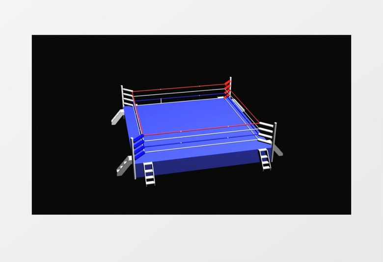 3D模拟拳击场地拳击场围栏动画效果视频素材