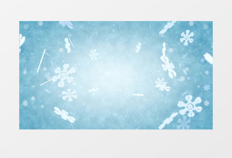 梦幻雪花飘舞背景视频素材