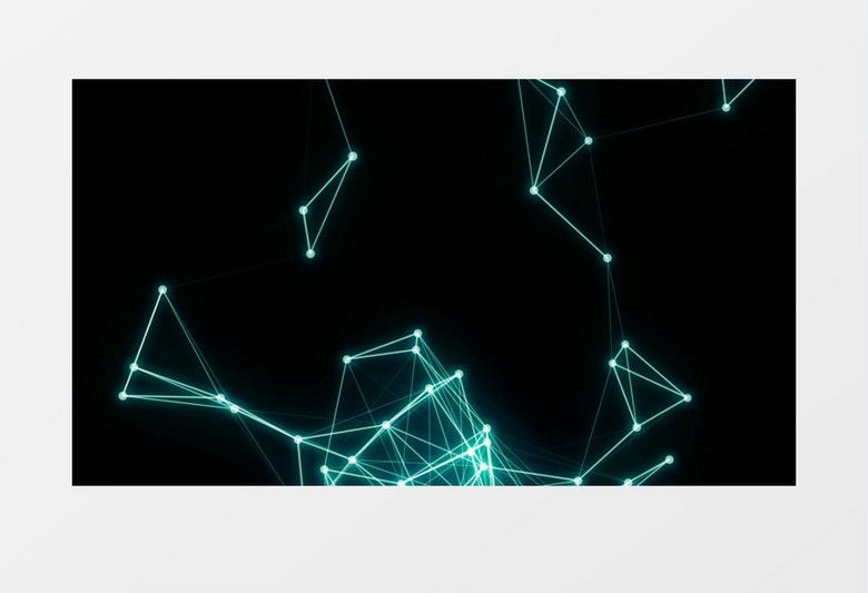 高清科技点连接背景视频