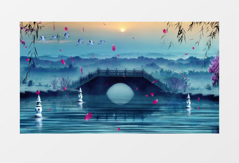 中國風(fēng)水墨江南冬季風(fēng)景視頻素材 中國風(fēng)水墨江南冬季風(fēng)景視頻素材