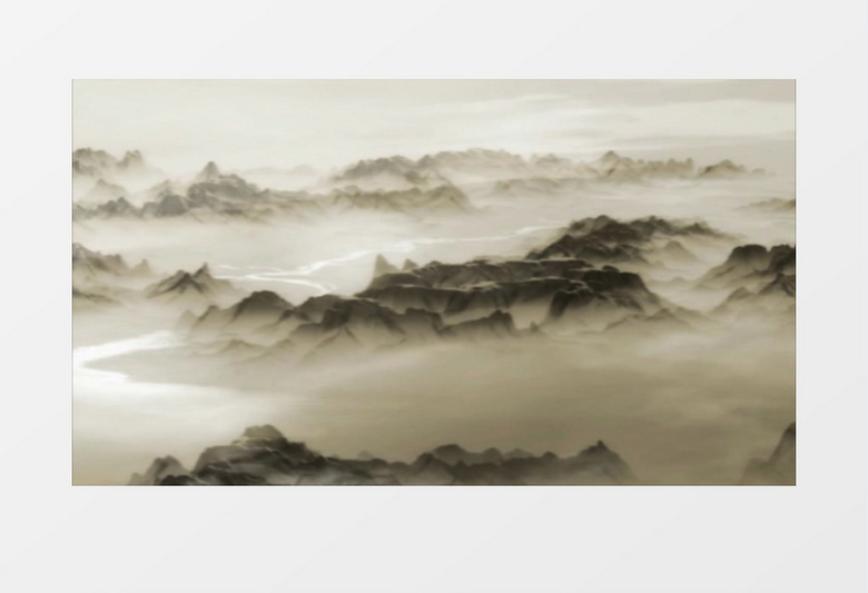 中国风古典国画山水视频素材