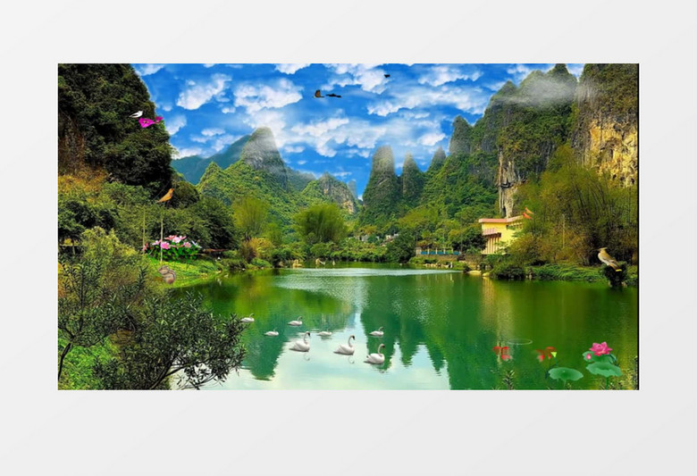 青山綠水風景視頻素材 青山綠水風景視頻素材