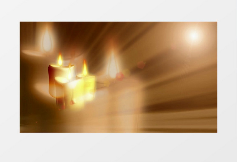 金色背景燃烧的蜡烛视频素材