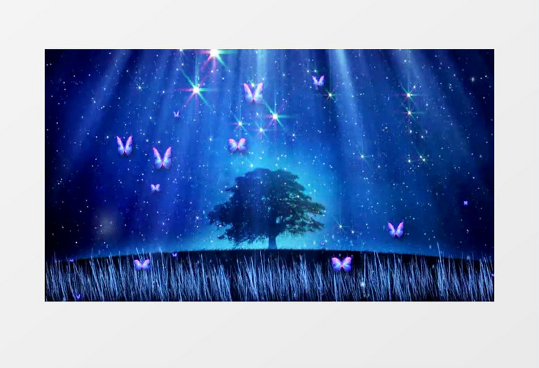 星空梦幻蝴蝶飞舞视频素材 星空梦幻蝴蝶飞舞视频素材