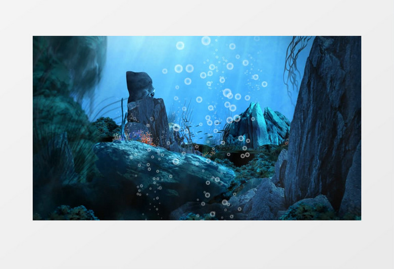 畅游海底卡通动画视频素材