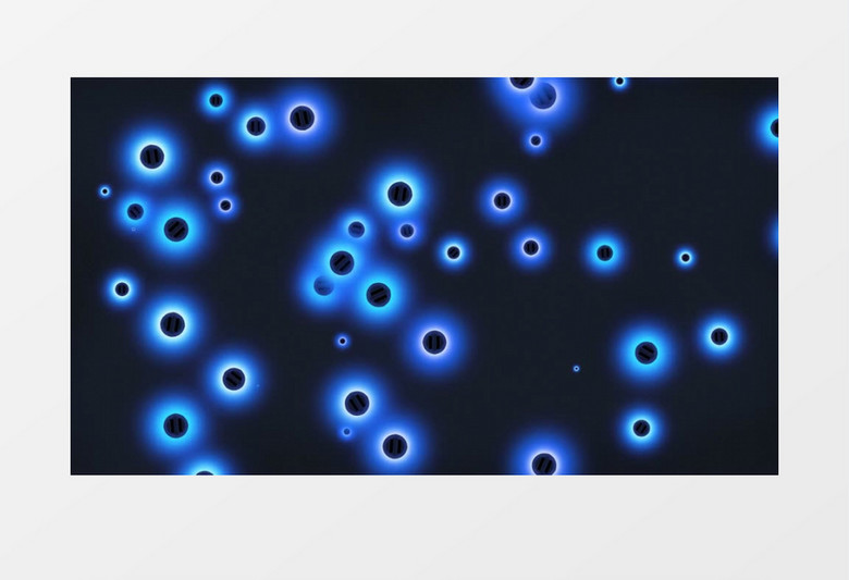 动画动态蓝色光点粒子闪烁运动背景视频素材
