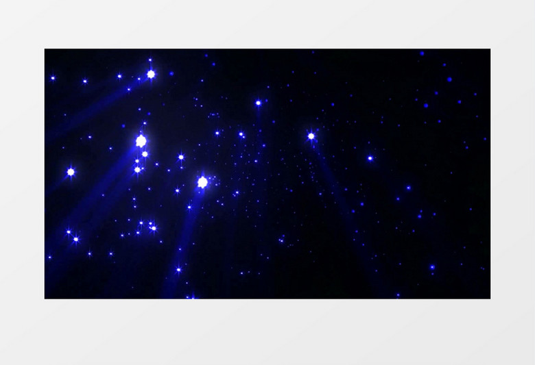 蓝色粒子星光下落视频素材