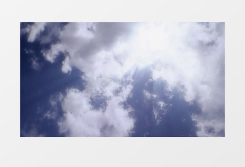 天空中阳光照耀下的白云形态背景视频素材