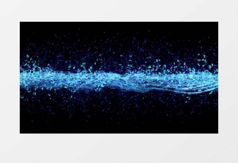动感经典光效蓝色粒子线条震荡背景视频素材