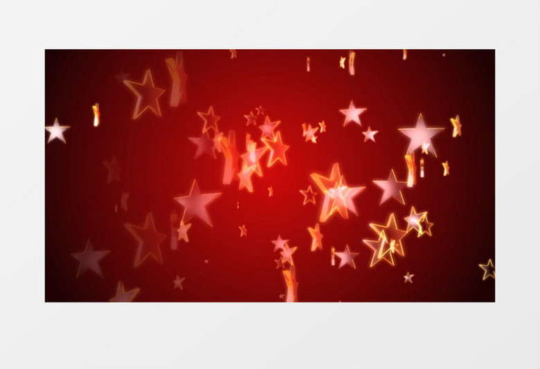 上升的圣诞五角星背景视频素材