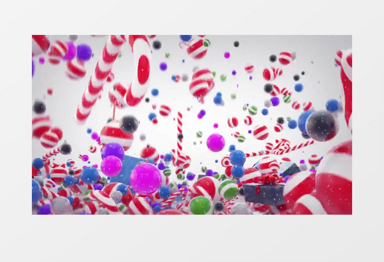 球球组成的圣诞树背景视频