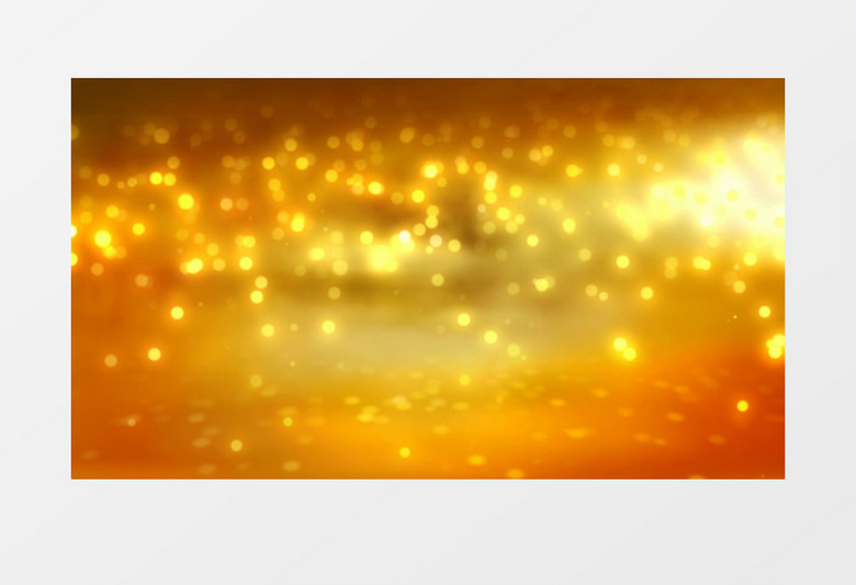 金色圆粒子飘落暖黄色调庆典背景视频素材