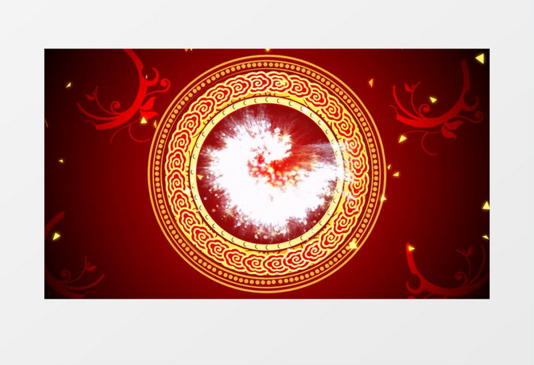 红色祝贺寿宴祥云旋转背景视频素材