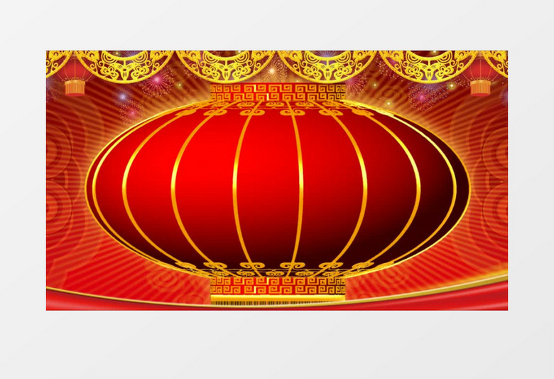 春节喜庆大红灯笼背景视频