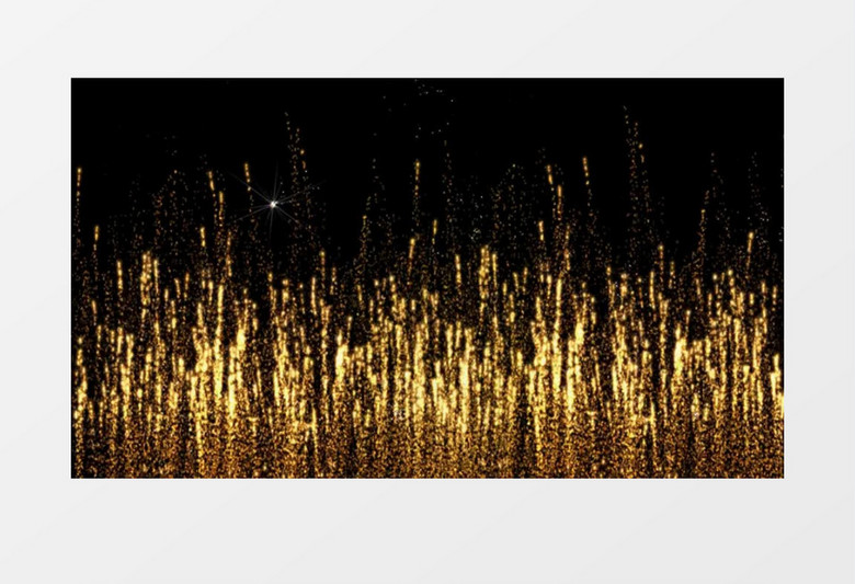 金色烟花粒子由画面底部向上背景视频素材