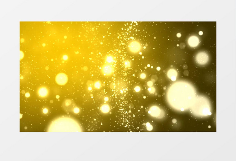 金色光点粒子由右向左移动朦胧感背景视频素材