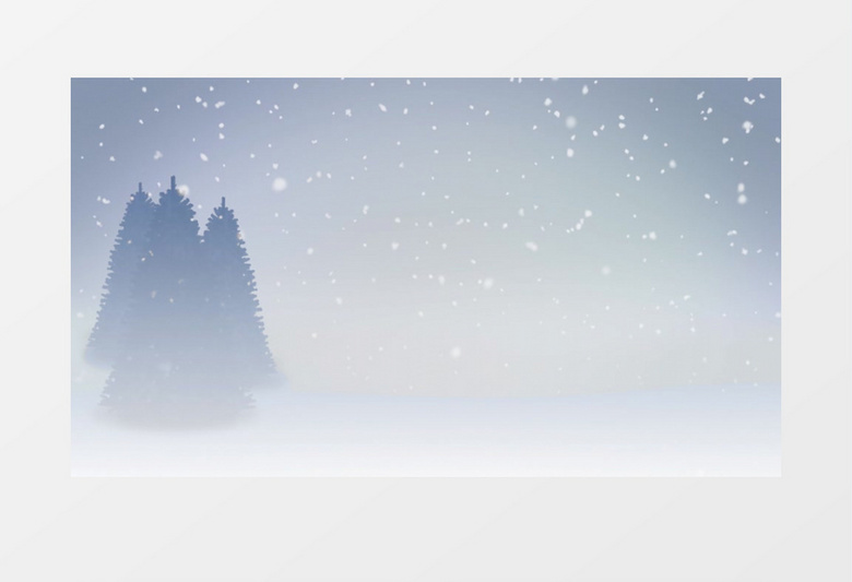 大雪纷飞的圣诞背景视频素材