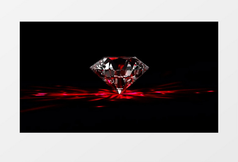 动画动态热情红色钻石背景视频素材