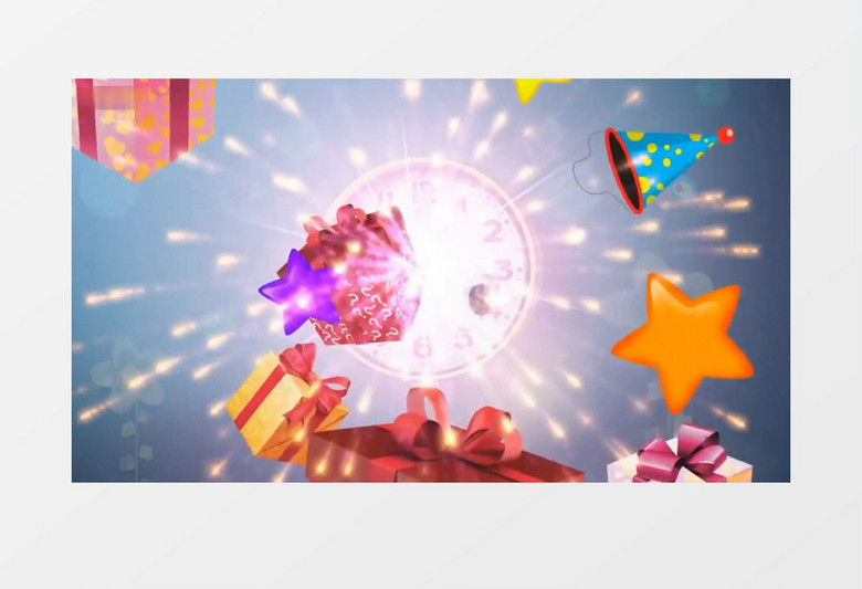 可爱卡通主题生日歌 (有音乐)背景视频素材 可爱卡通主题生日歌 (有音乐)背景视频素材