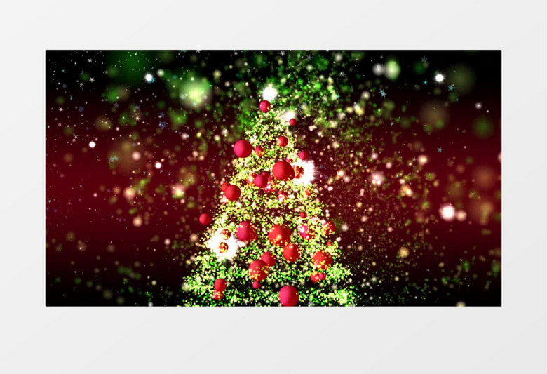炫丽圣诞树与装饰4K背景视频素材