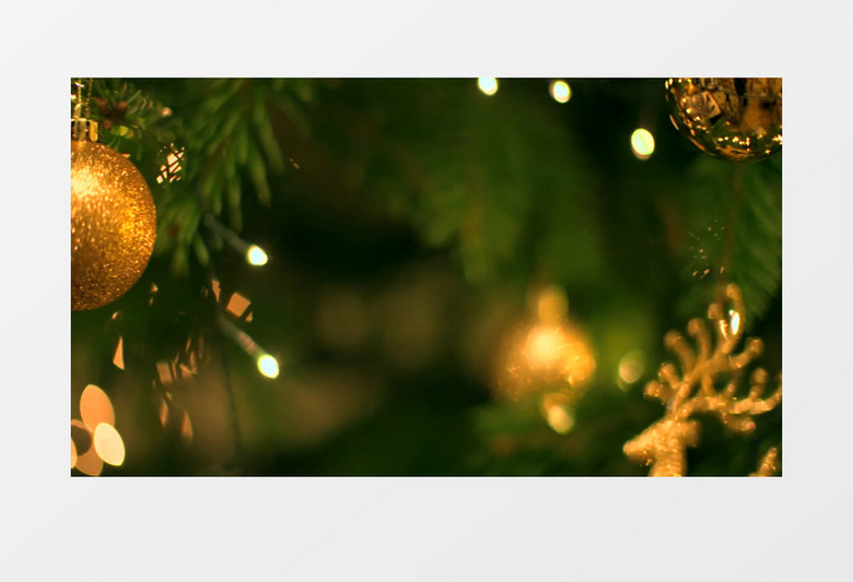 圣诞树装饰高清4K背景视频素材
