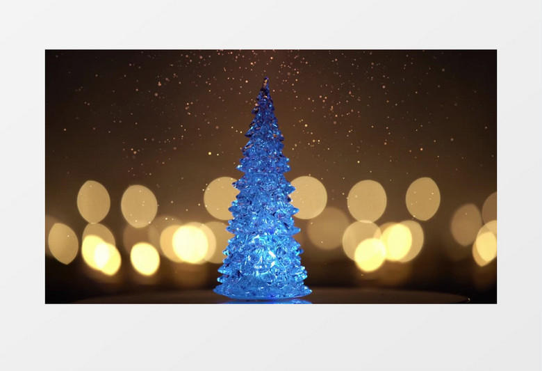 圣诞烛光与水晶圣诞树4K背景视频素材