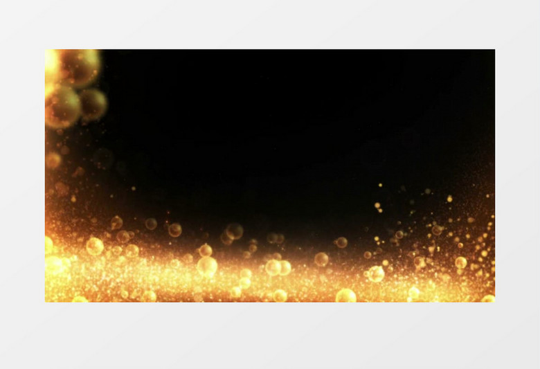 金色气泡粒子背景视频素材