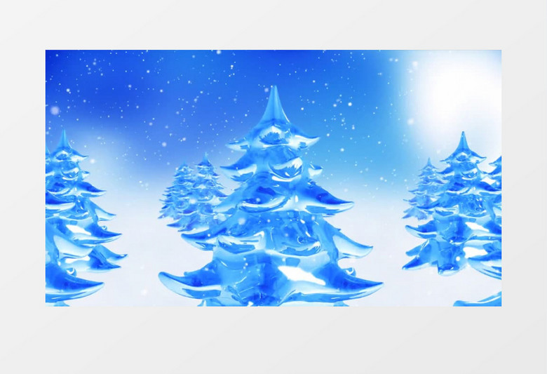 雪地水晶树唯美背景视频