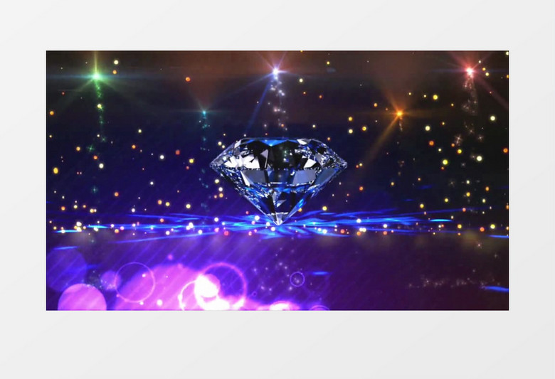 动画动态绚丽粒子旋转钻石背景视频素材