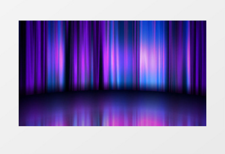 晚会婚礼演出舞台紫色幕布光影背景视频素材