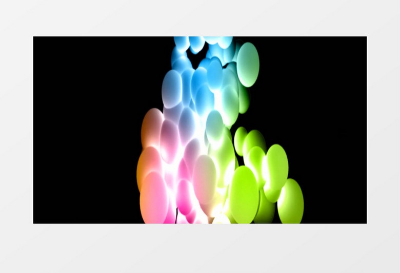 动画动态动感方块气泡光波动感炫彩背景视频素材