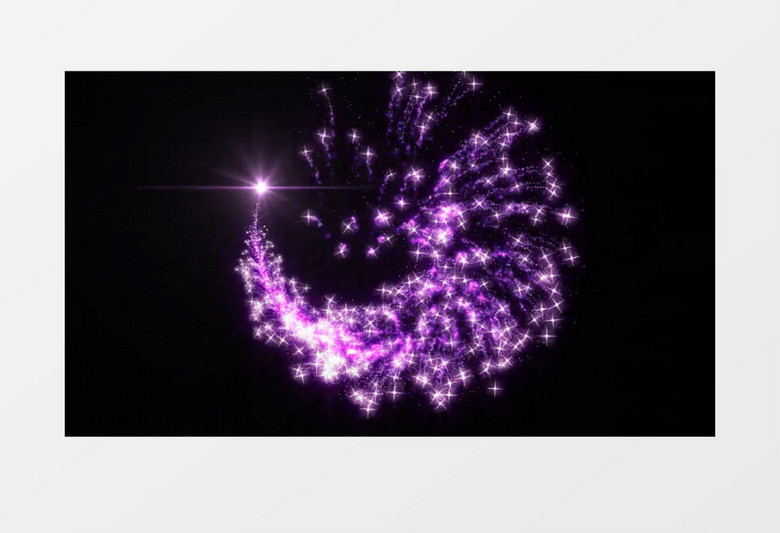 紫色烟花效果粒子背景视频素材