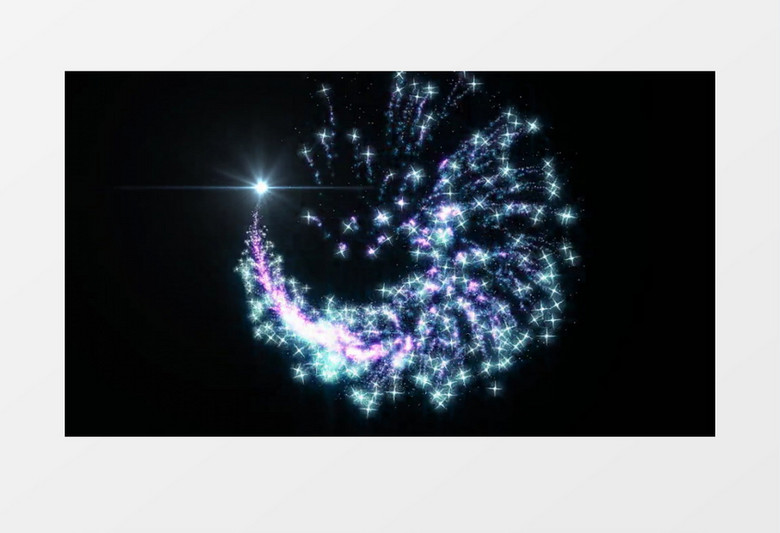 绚丽烟花星光粒子背景视频素材