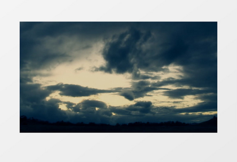 夜色下的唯美云层背景视频素材