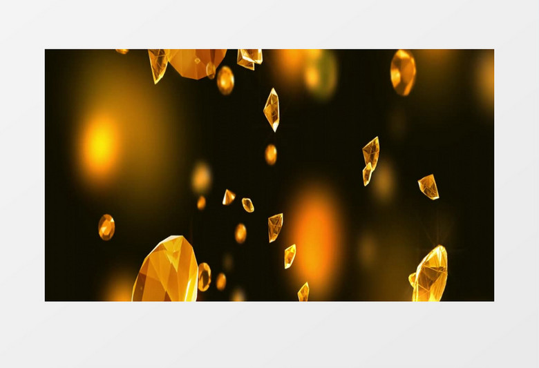 动画动态金色钻石闪闪发光背景视频素材