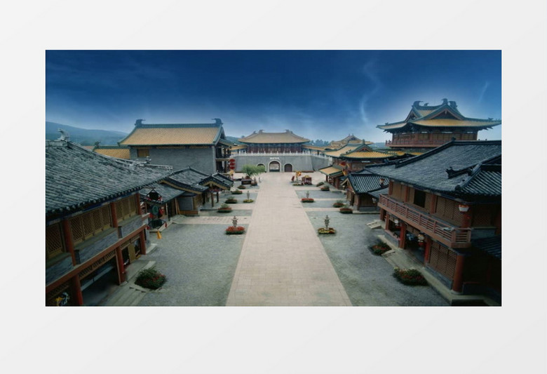 古代街道城门视频素材 古代街道城门视频素材