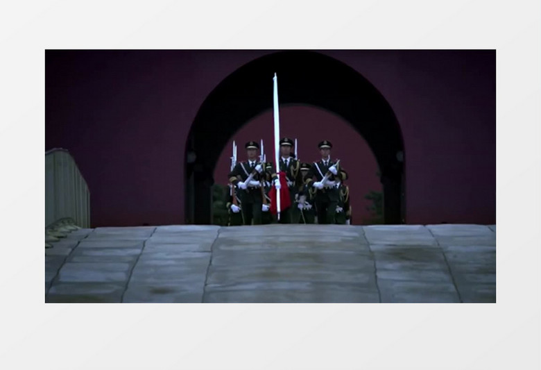 军队训练党政党旗实拍视频素材