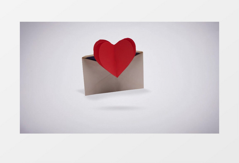 七夕情人节折叠爱心转明信片表白AE视频模板 七夕情人节折叠爱心转明信片表白AE视频模板