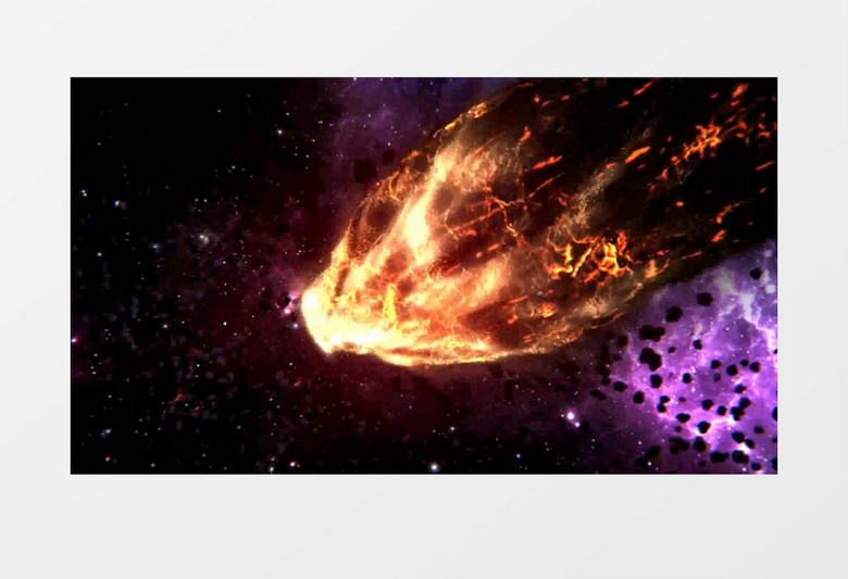 震撼的陨石撞击星球爆炸特效片头AE模板