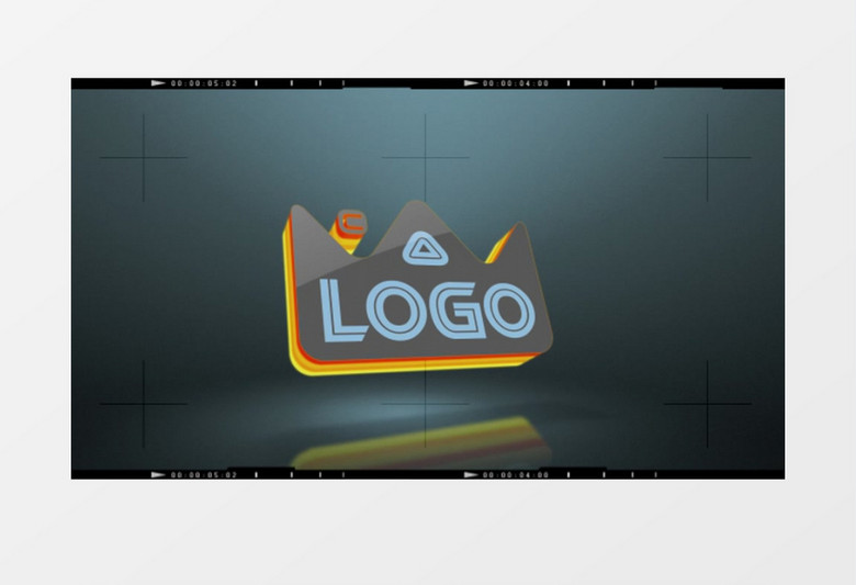 三维彩色LOGO演绎内附图文展示AE模板